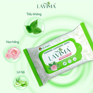  Khăn ướt vệ sinh phụ nữ Lavima Protect   túi 10 tờ  