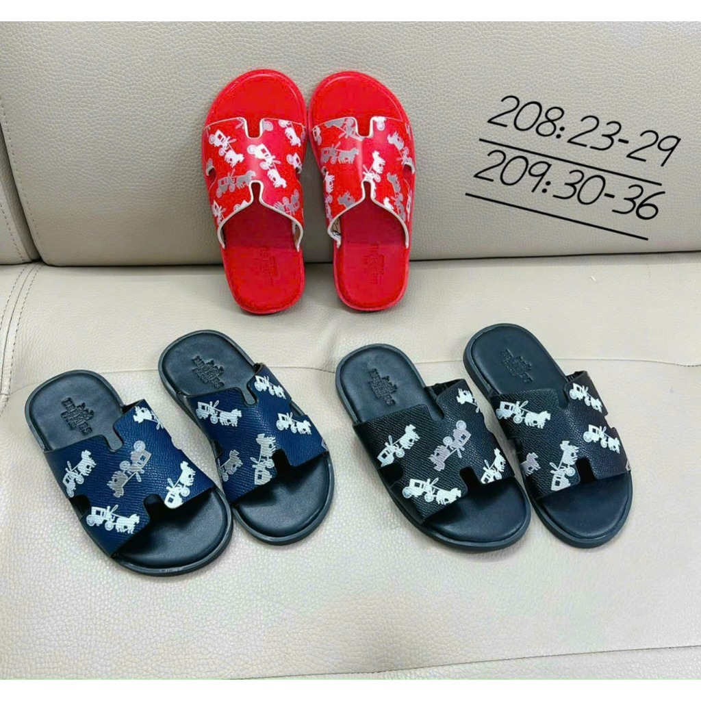 Dép Lê chữ H cho Mẹ và Bé Siêu Chất, Quai da đế kếp sz 26-39