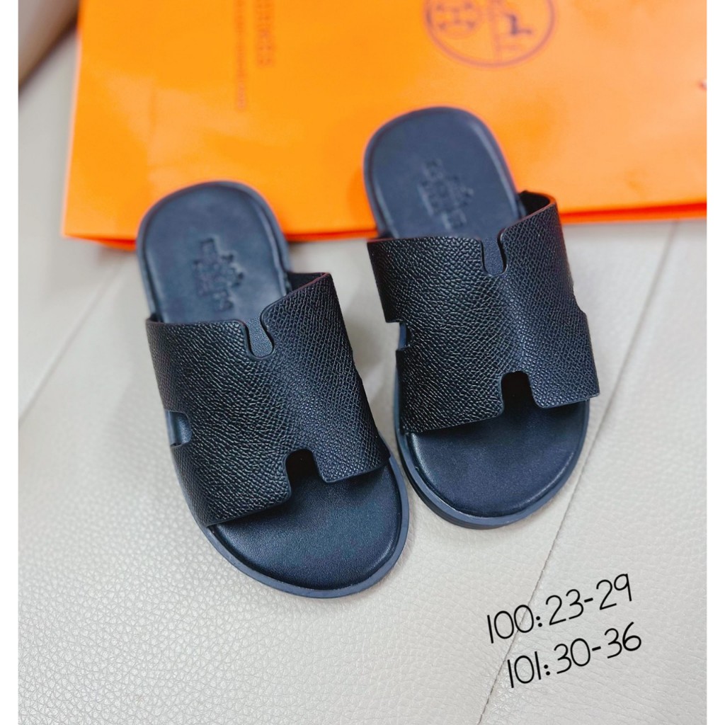 Dép Lê chữ H cho Mẹ và Bé Siêu Chất, Quai da đế kếp sz 26-39