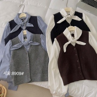 Set áo len liền sơmi