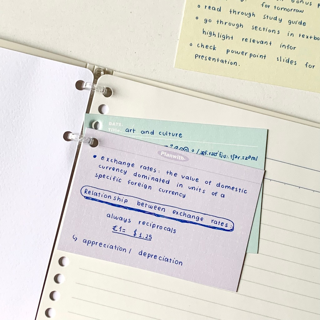 Giấy note, ghi chú loose leaf dành cho sổ còng a5, b5 Art Therapy