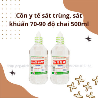 Cồn y tế sát trùng, sát khuẩn 70-90 độ chai 500ml
