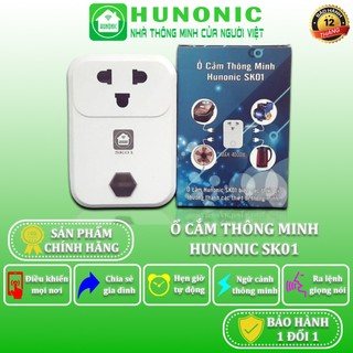 Ổ Cắm Wifi Thông Minh Hunonic, Ổ Cắm Hẹn Giờ, Điều Khiển Từ Xa Qua Điện Thoại