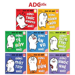 Sách- ehon - 8 cuốn song ngữ kĩ năng sống - miu bé nhỏ