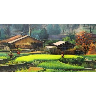 Combo 3 tranh canvas treo tường Tây Bắc theo yêu cầu 120 x 60 cm