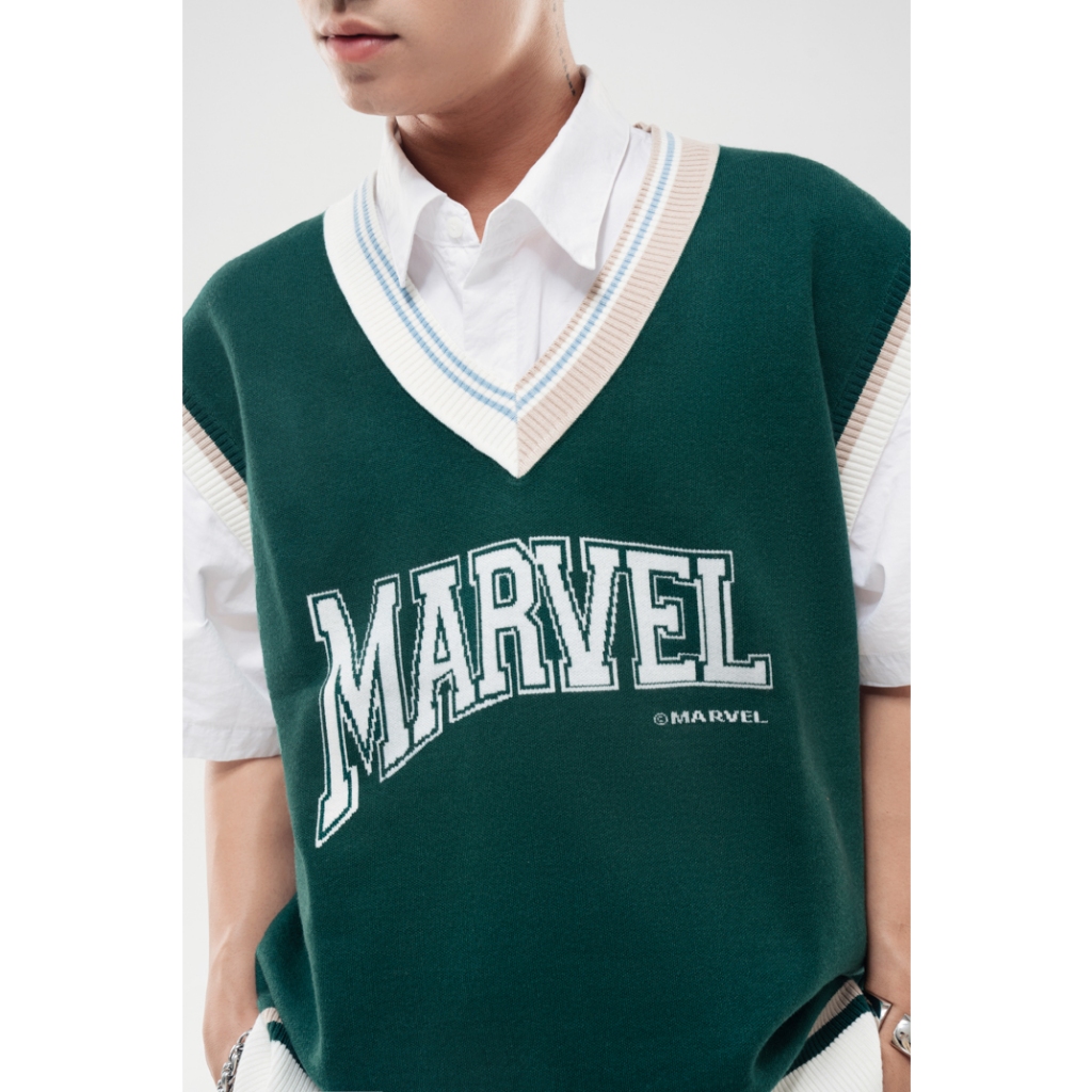 Áo Gile BOO Vải Len Cao Cấp Thêu Logo Marvel BZL