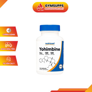 Nutricost Yohimbine 5Mg HCL Đơn Chất Đ ốt M ỡ Sinh Nhiệt, Giả m M ỡ Thừa