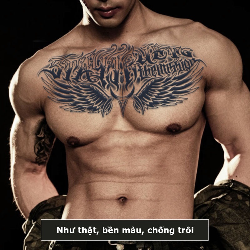 Hình xăm dán lưng ngực 15 ngày chống nước HX-001, miếng dán hình xăm tạm thời nhật cổ cực đẹp