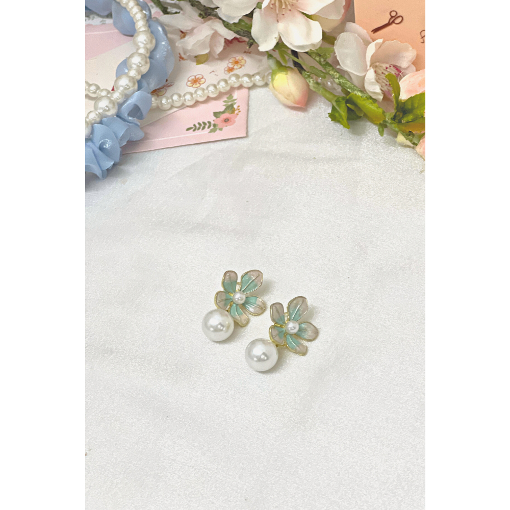 Sumire Store Hoa tai NK-107 hoa ly xanh hồng đính hạt ngọc