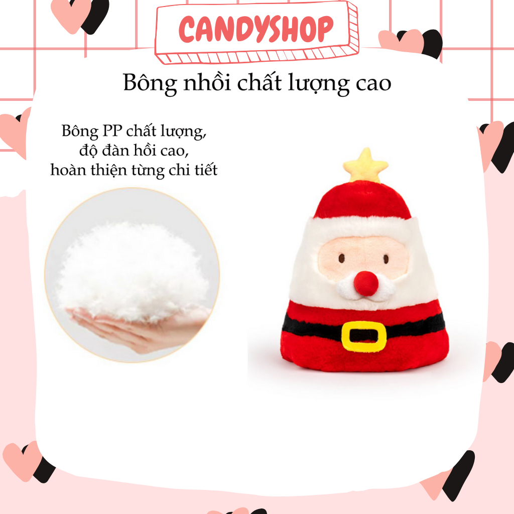 Gấu bông ông già Noel 2in1 có thể biến thành cây thông Noel  Có sẵn CANDYSHOP