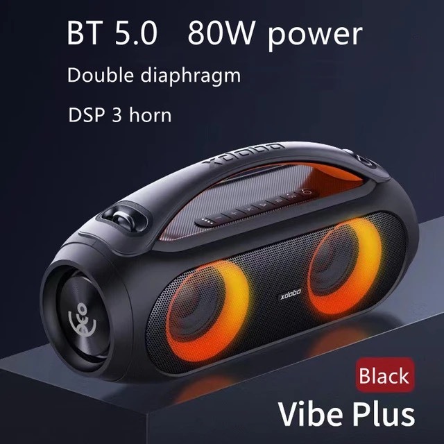 Loa Bluetooth 5.0 XDOBO VIBER PLUS Công Suất 80W, Chống Nước IPX5, Pin 10400Mah Hỗ Trợ Thẻ TF, USB, AUX - BH 12 Tháng