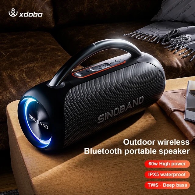 Loa Bluetooth 5.0 XDOBO YOUTH Công Suất 60W, Chống Nước IPX5, Pin 4400Mah Hỗ Trợ Thẻ TF, AUX - BH 12 Tháng
