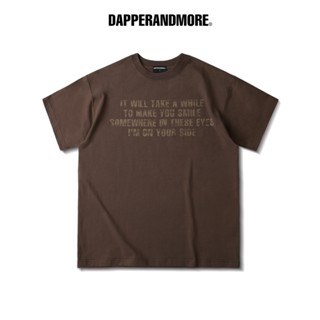  Áo Thun Unisex DAPPERANDMORE Space Song Form Rộng Oversize 100% Cotton 250GSM - Brown 