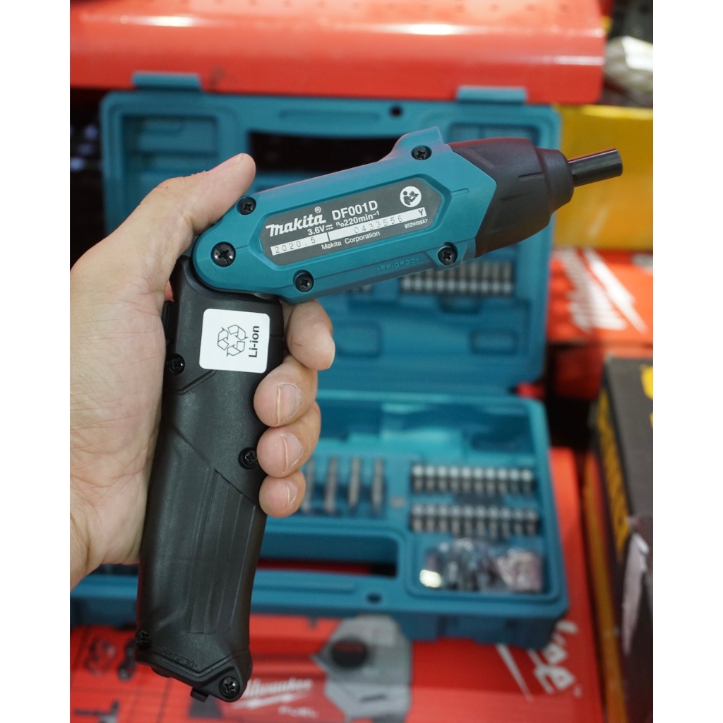 Máy vặn vít gập pin 3.6v Makita DF001DW + Bộ phụ kiện
