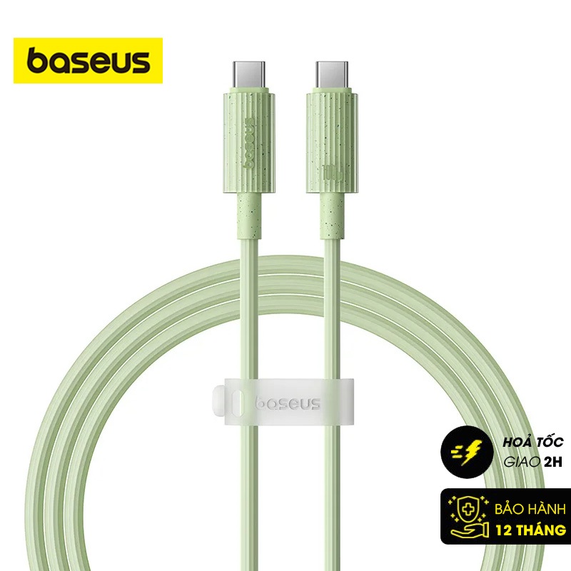 Baseus Habitat Series Fast Charging Cable Type-C to Type-C 100W Cho i.P 15 S.a.m.S.u.n.g M.a.c.b.o.o.k Laptop