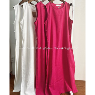 Áo xẻ tà linen