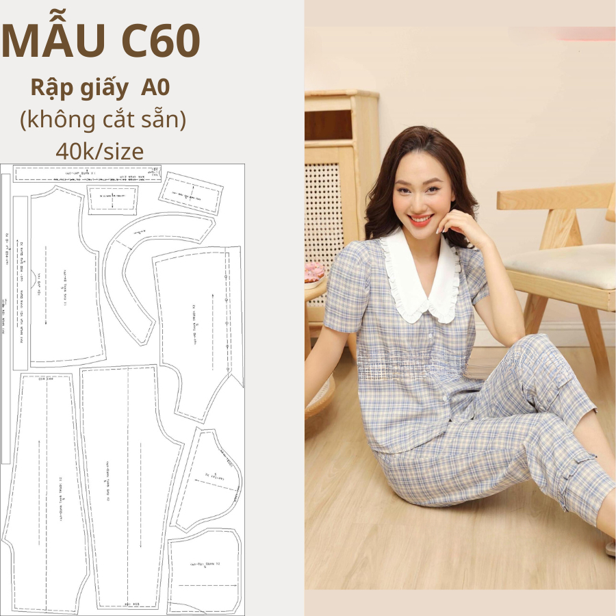 RẬP GIẤY A0 VÁY C60 (KHÔNG CẮT SẴN)