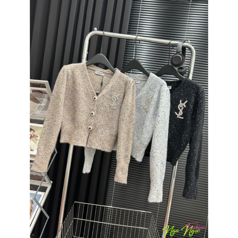 Áo len đá hạt nổi QCCC full tag mac