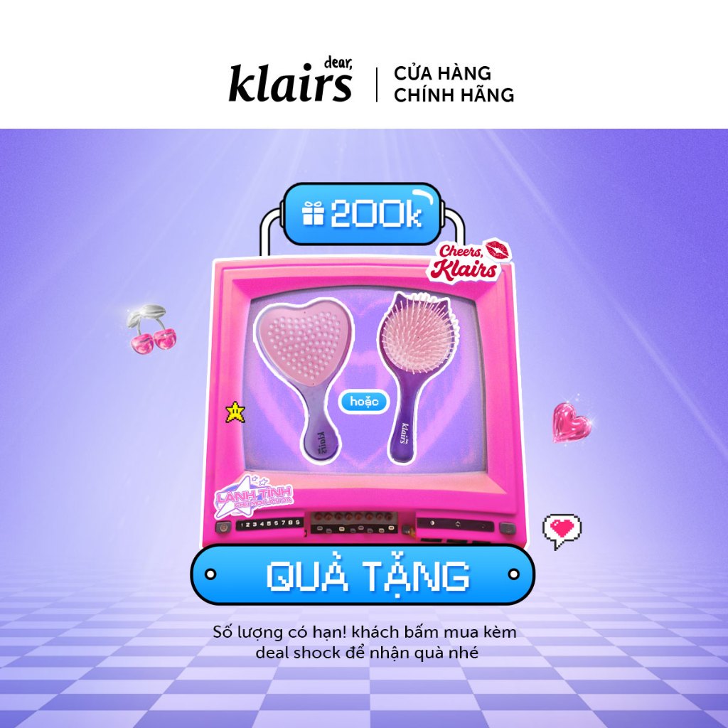 [HÀNG TẶNG KHÔNG BÁN] Combo 1 QT Dear, Klairs lược nhựa + 1 sachet Klairs bất kỳ