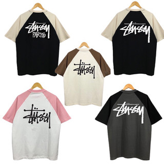Áo thun STUSSY raglan cao cấp, áo phông phối tay kem chất, phong cách - Full bọc tag