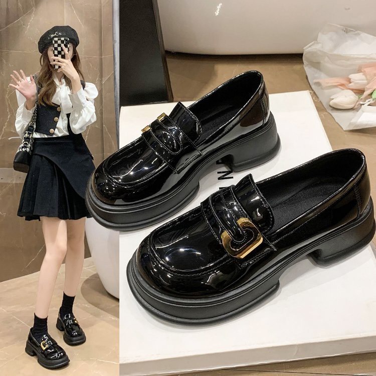 Giày oxford đốc thời trang nữ chất da đế 5 cm J14 3 màu