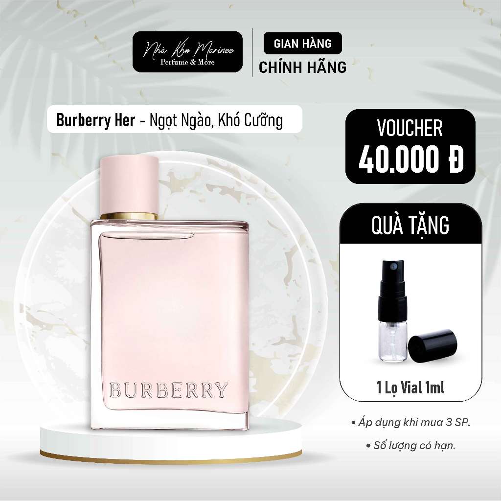 Nước Hoa Nữ Burberry Her Edp 5ml/10ml Nước Hoa Chiết Toả Hương Ngọt Ngào Và Quyến Rũ, Lưu Hương Lâu - Marinee