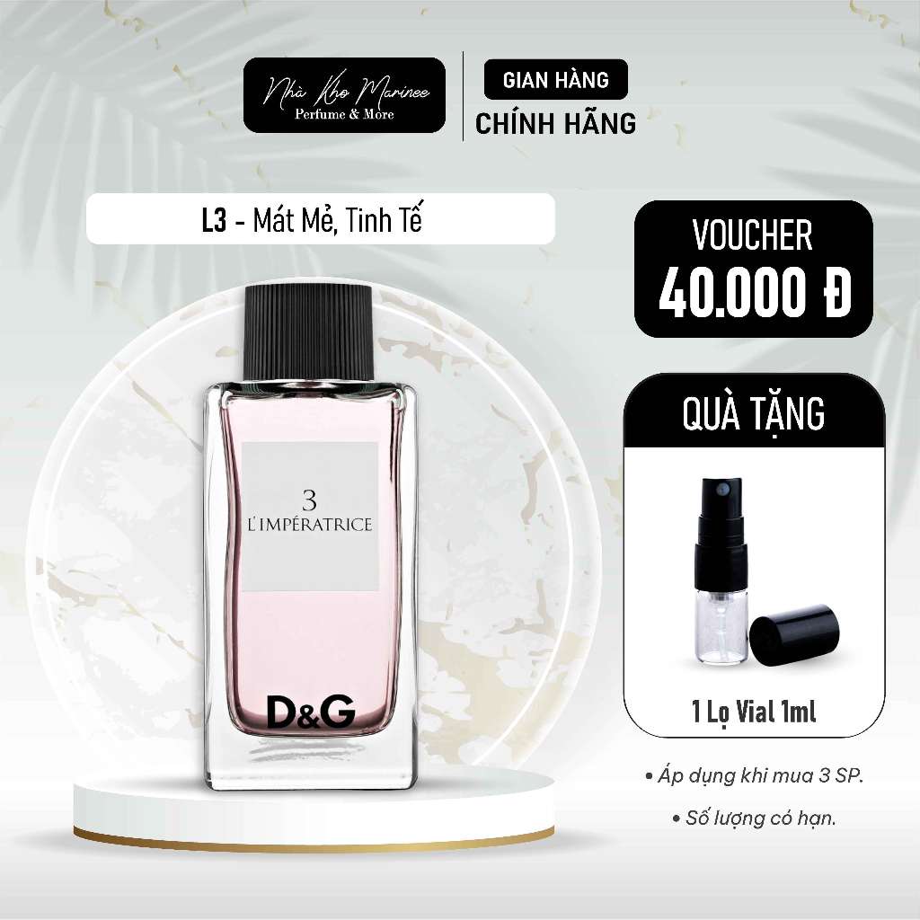 Nước Hoa Nữ Chính Hãng L3 Lọ Chiết 2ml/5ml/10ml -Dầu Thơm Nữ Nồng Nàn Quyến Rũ Nữ Tính - Nhà Kho Marinne