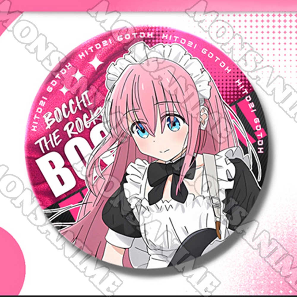 Huy hiệu IN HÌNH Bocchi The Rock ver NỀN SÉT khoác manga anime chibi quà tặng xinh xắn độc đáo