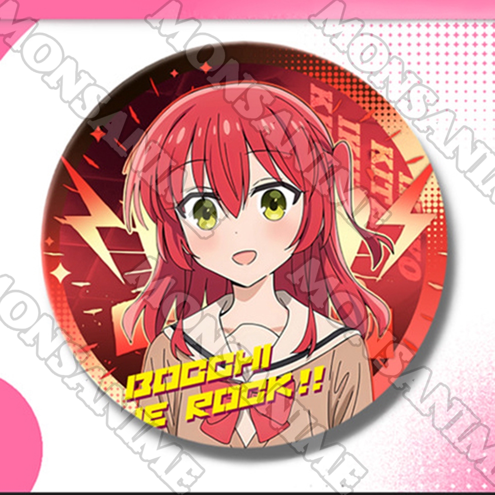 Huy hiệu IN HÌNH Bocchi The Rock ver NỀN SÉT khoác manga anime chibi quà tặng xinh xắn độc đáo