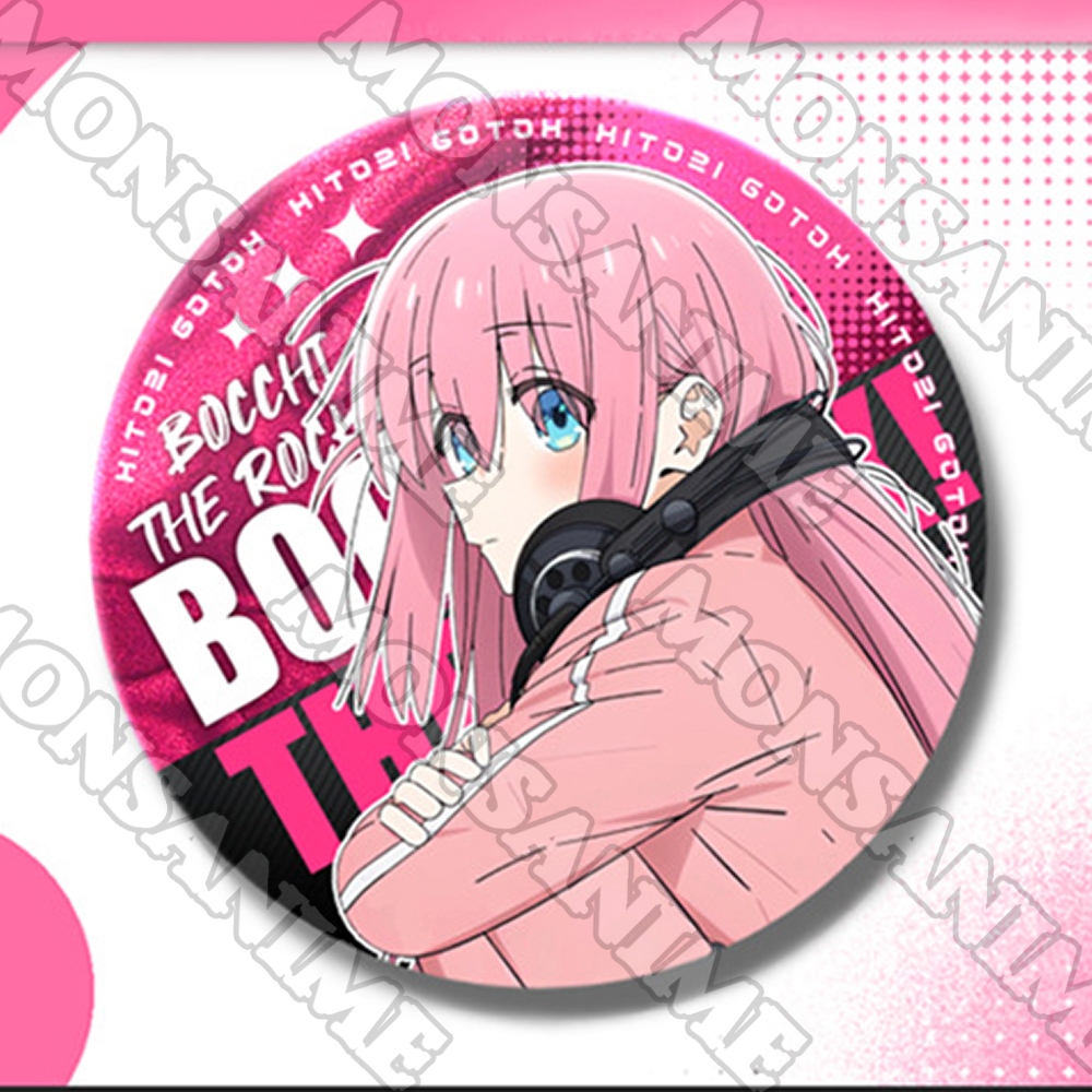 Huy hiệu IN HÌNH Bocchi The Rock ver NỀN SÉT khoác manga anime chibi quà tặng xinh xắn độc đáo