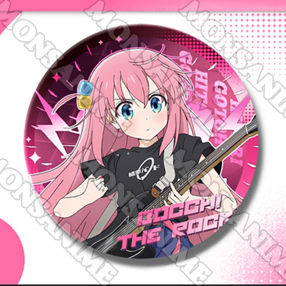 Huy hiệu IN HÌNH Bocchi The Rock ver NỀN SÉT khoác manga anime chibi quà tặng xinh xắn độc đáo