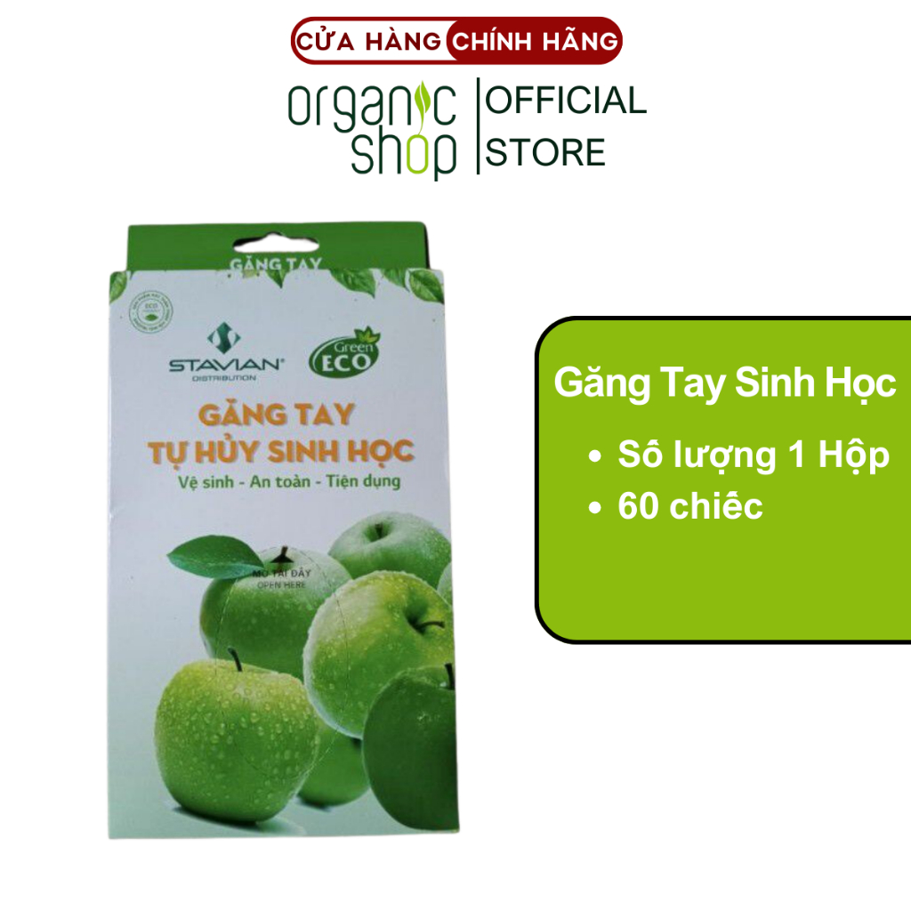 Quà Tặng Không Bán Organic Shop Găng Tay Sinh Học Tự Phân Hủy.