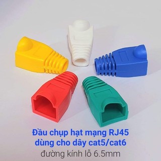 100 đầu chụp hạt mạng RJ45, đầu chụp hạt mạng, chụp jack mạng, 100 đầu /túi dùng cho cat5, cat6