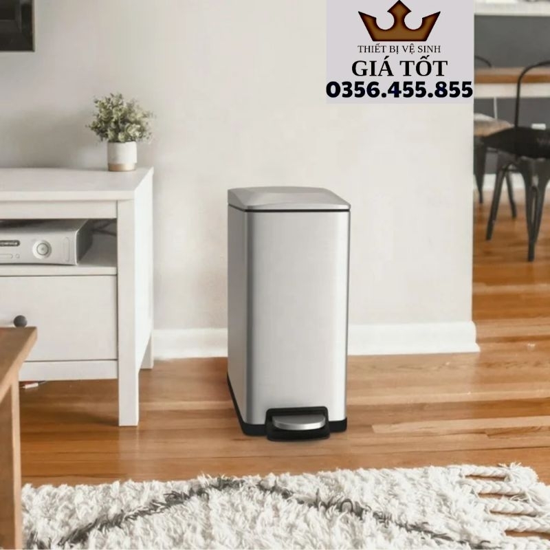 Thùng rác inox đạp chân 7L,10L,15L,20L thả êm - Hàng nhập khẩu chính hãng trong thùng