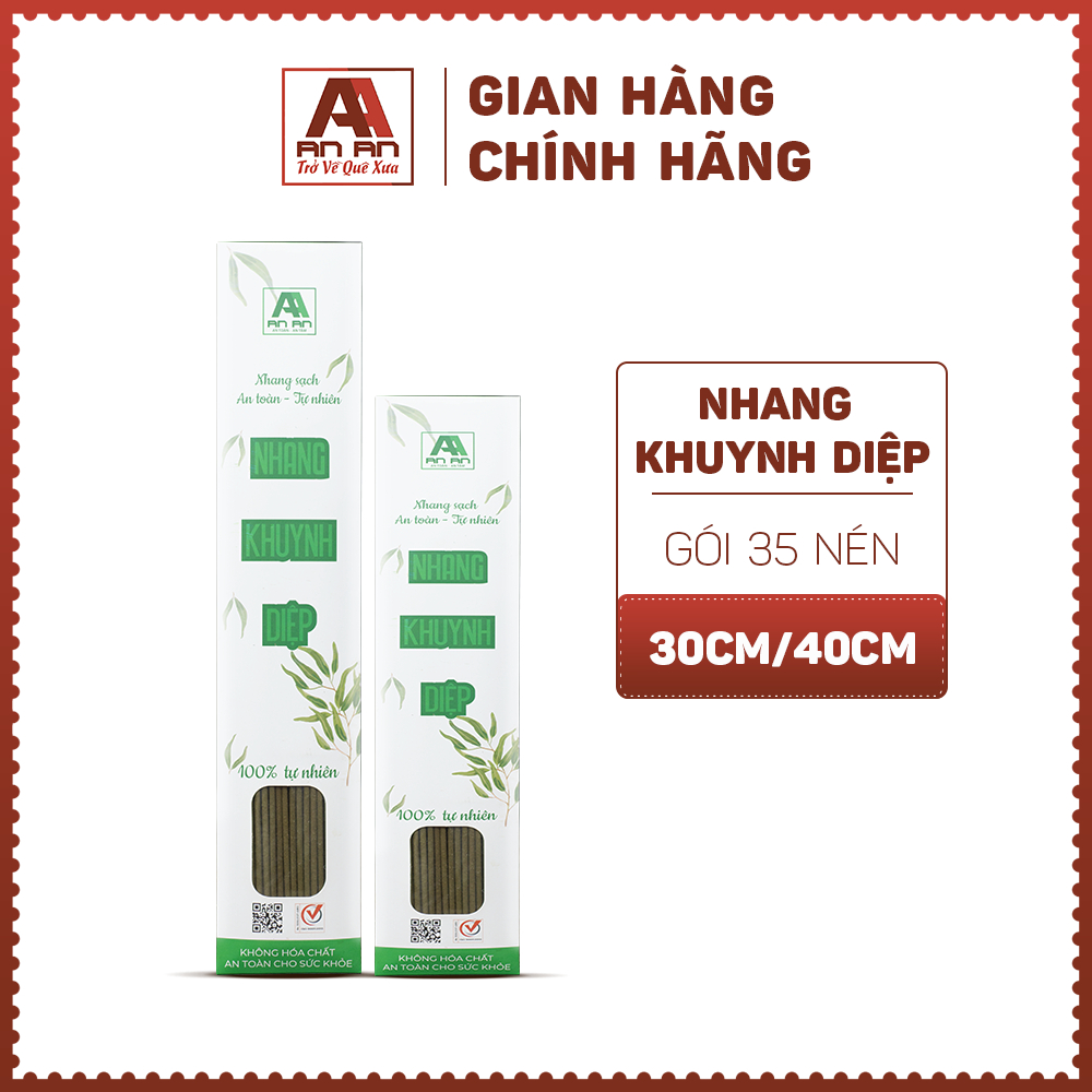 Nhang Sạch AN AN Hương Khuynh Diệp Gói 38 Que, kích thước 40cm.