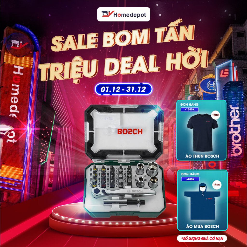 Bộ dụng cụ ốc vít 26 món Bosch 2607017322