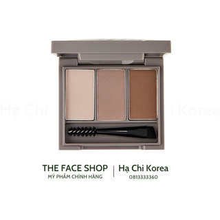 [Mẫu Mới] Bột kẻ chân mày 3 màu Ink Brow Powder Kit fmgt The Face Shop