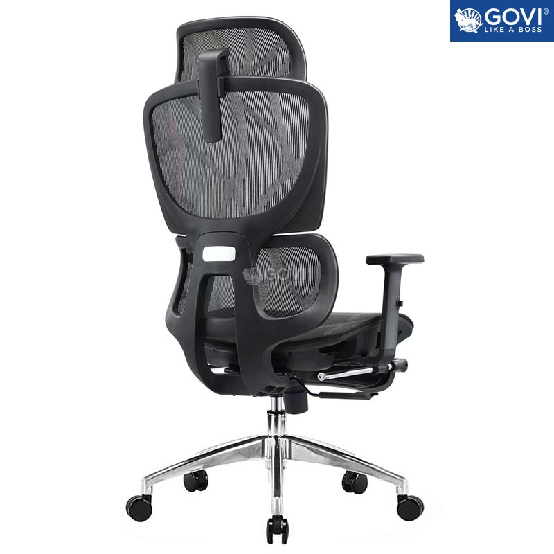 Ghế công thái học Ergonomic GOVI PLATO PL03 - Tựa đầu điều chỉnh, Lưng ghế điều chỉnh độ cao thấp, Gác chân linh hoạt