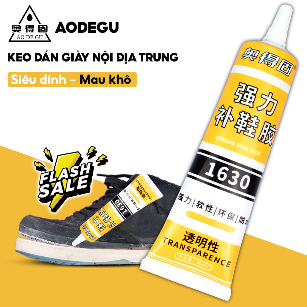 Keo Aodegu 1630 dán giày dép chuyên dụng siêu dính chắc, keo đa năng dán đế giầy, dày thể thao sneaker, túi xách, đồ da.