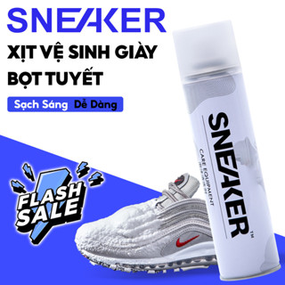 Chai xịt vệ sinh giày Sneaker 300ml bọt tuyết, bình sịt làm sạch giầy cao cấp, dung dịch giặt khô.