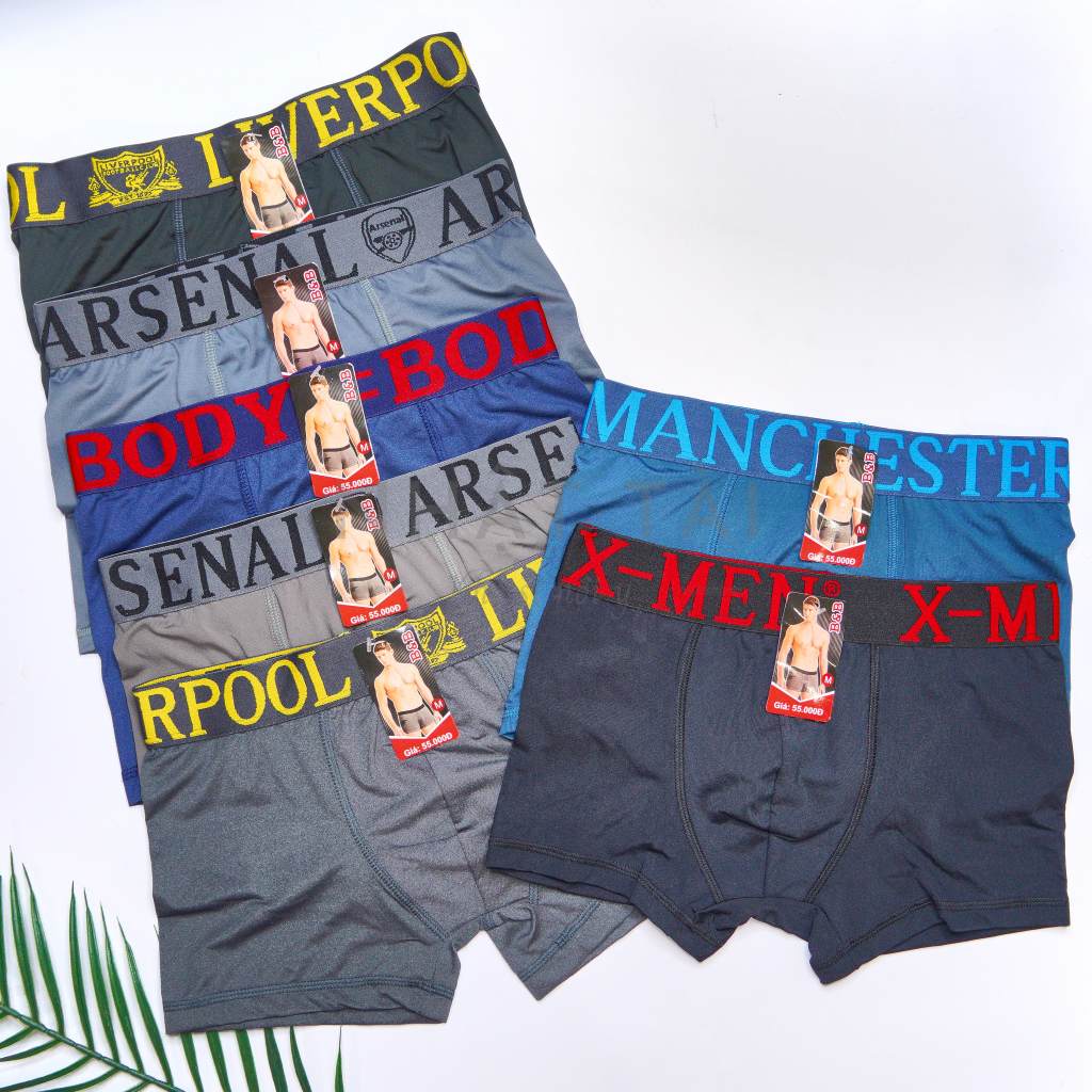 Quần lót đùi nam - Boxer thun lạnh bản lớn cạp lưng ngẫu nhiên