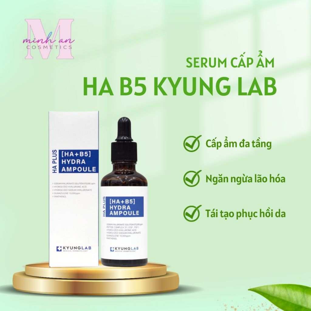 Serum Ha B5 Kyung Lab Hàn Quốc lọ 50ml Vitamin B5 giúp phục hồi làm dịu da cấp ẩm da đa tầng