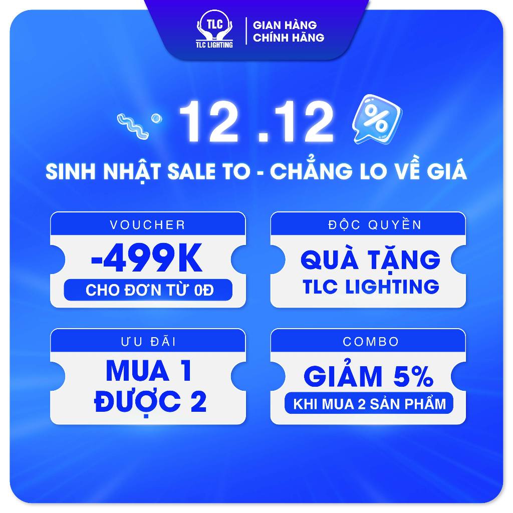 Đui đèn liền dây có công tắc dài 5m, 3m TLC LIGHTING