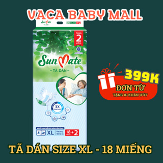 Tã bỉm dán người lớn SunMate mẫu mới size XL18 miếng