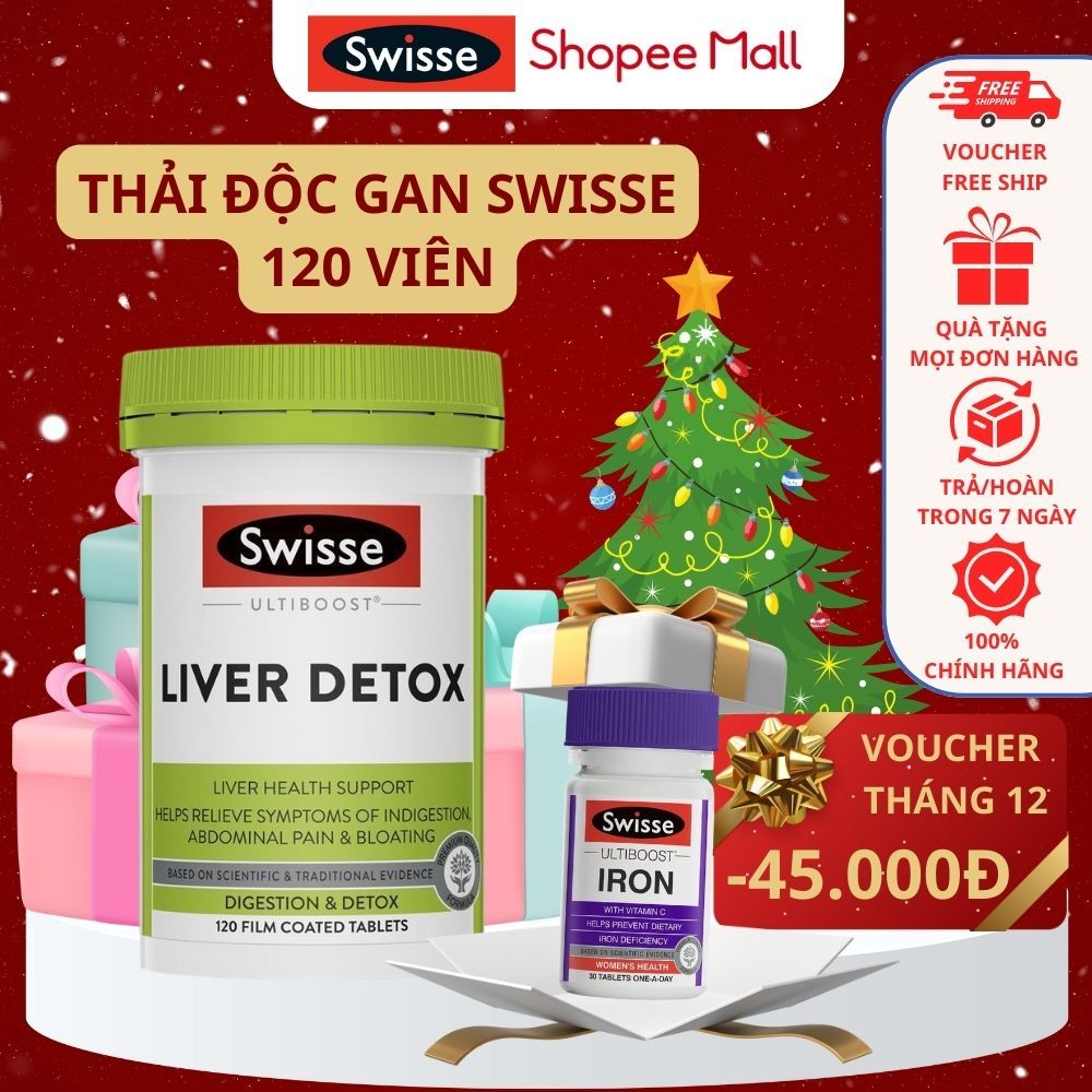 Thải độc gan Swisse Liver Detox 120 Viên của Úc giúp gan khỏe mạnh