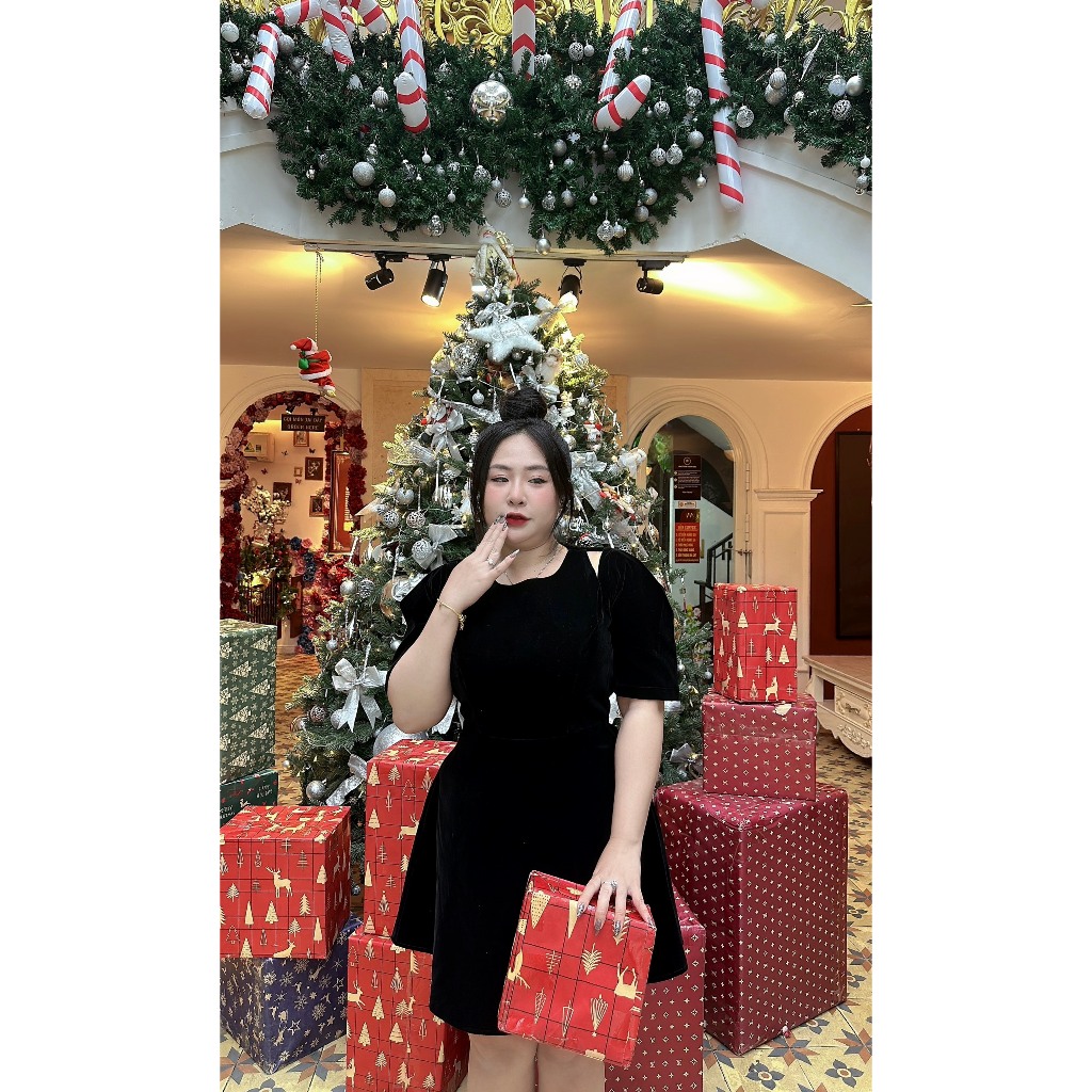 ĐẦM NHUNG KHOÉT VAI BIGSIZE 50kg - 90kg