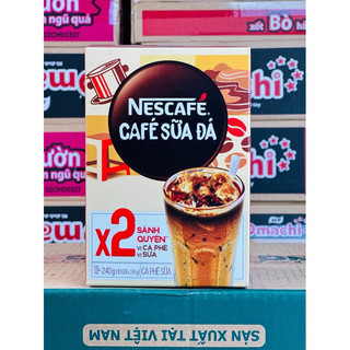 Cà Phê Sữa Đá Nescafe Hộp 240g (10 gói).