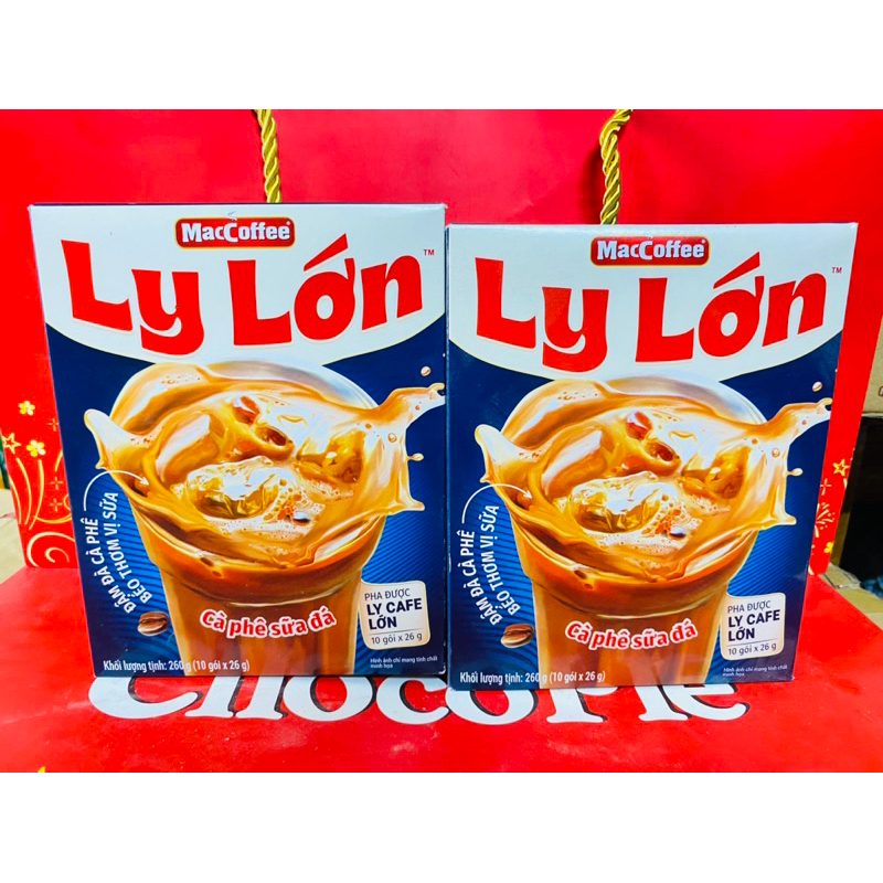 Cà phê sữa đá MacCoffee Ly Lớn Hộp 260g ( 10 gói x 26g )