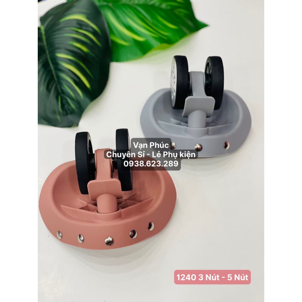 Bánh xe đôi di chuyển linh hoạt xoay 360 độ, dùng thay thế cho bánh xe Vali