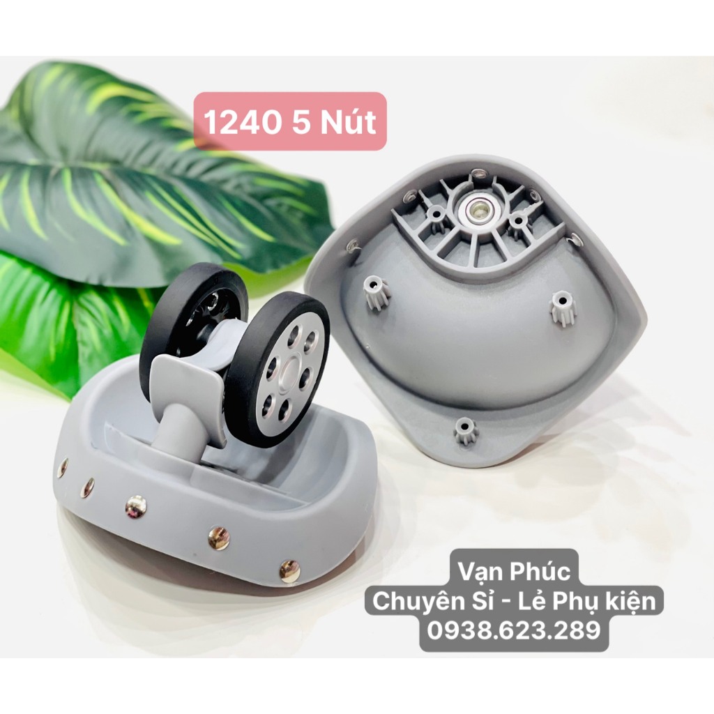 Bánh xe đôi di chuyển linh hoạt xoay 360 độ, dùng thay thế cho bánh xe Vali